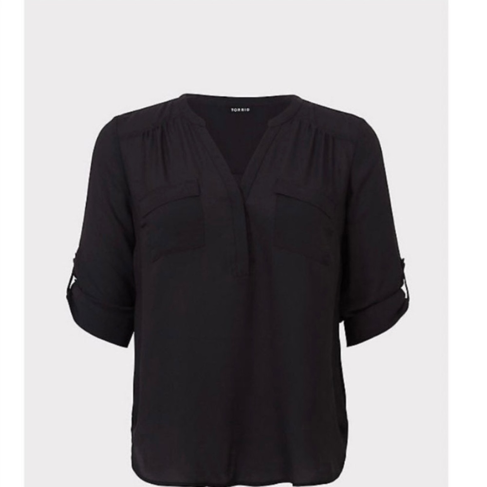 Womens Torrid Harper Georgette pullover 3/4 sleeve